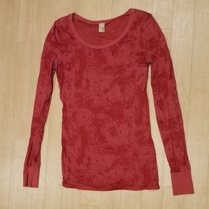 BKE red long-sleeve shirt.